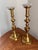 Vintage Solid Brass Octagonal Candlesticks With Swirl Glass Bobeches, Pair For Sale - Image 11 of 13