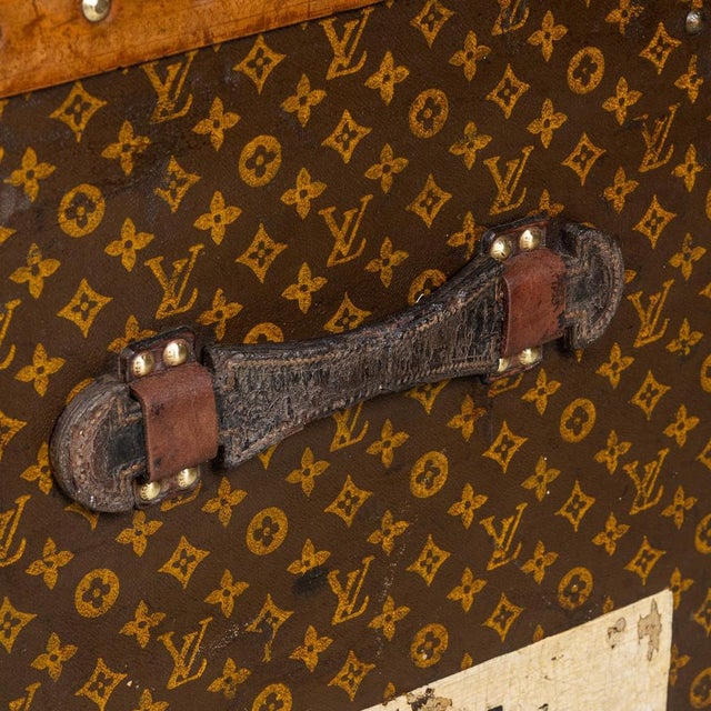 Metal Malle Haute Trunk in Monogram Canvas from Louis Vuitton, France, 1920s For Sale - Image 7 of 18