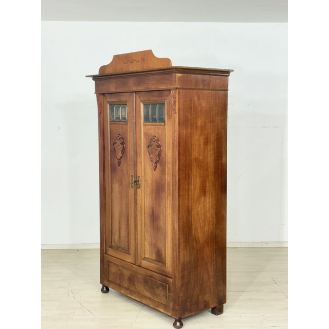 Gründerzeit Wooden Wardrobe, 1900s For Sale - Image 6 of 11