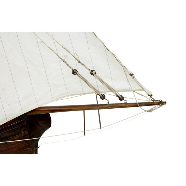 Wood Late 19th Century Scale Model of a Wooden Boat, 1890s For Sale - Image 7 of 12