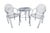 Modernist 3 Piece Iron Patio Furniture Set With Rose Pattern For Sale - Image 15 of 15
