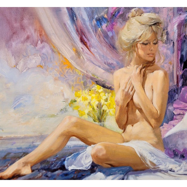 Howard Rogers - Blonde Playmate Nude - Oil Painting For Sale - Image 4 of 9
