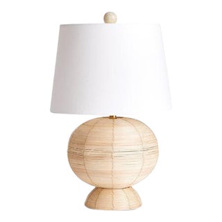 Maye Cane Rattan Hourglass Lamp For Sale