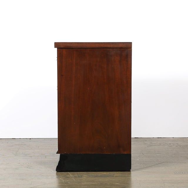 Pair of Art Deco Walnut & Black Lacquer Nightstands by Grosfeld House For Sale - Image 11 of 14