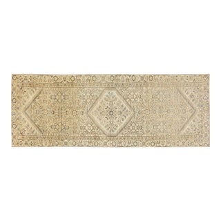 Vintage Turkish Hand Knotted Wool Rug, 3'2''x9'5'' For Sale