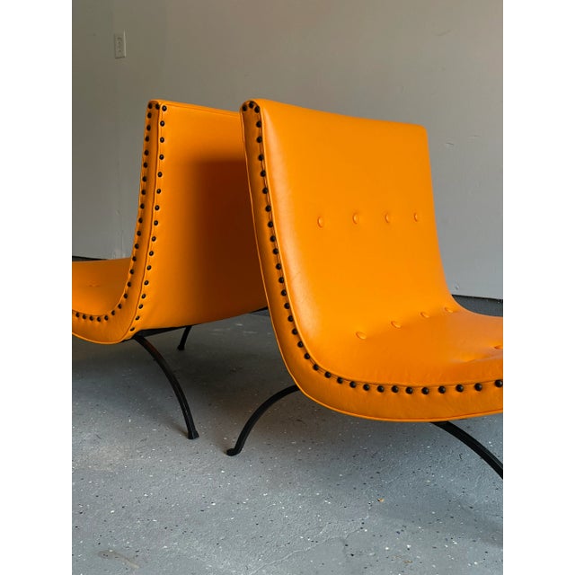Metal Milo Baughman Scoop Lounge Chairs for James Mfg. Unmarked - a Pair For Sale - Image 7 of 12