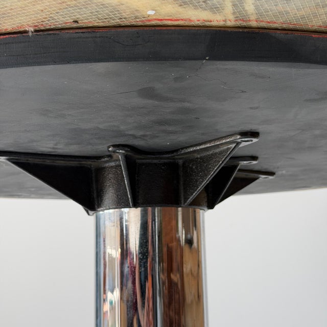 Metal Marble + Chrome Circle Dining Table by Brueton For Sale - Image 7 of 7
