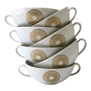 Jean Luce Porcelain Bowl, Designer Midcentury Modern, French German, 7 Available For Sale