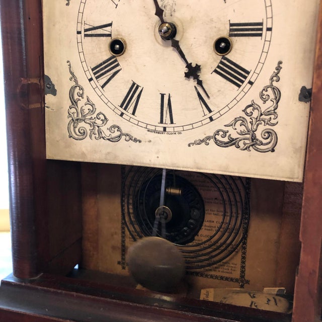 Late 19th Century Waterbury Antique Cottage Clock Chairish