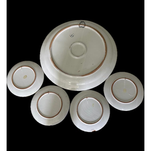 DeSimone Italian Wall Art in the Style of DeSimone Hand Painted Plates Collection - Set of 5 For Sale - Image 4 of 12