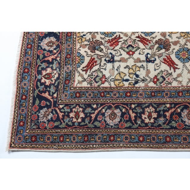 Textile Vintage Turkish Hereke Rug, Hand-Knotted Fine Wool on Cotton With All-Over Traditional Motifs -6' 5'' X 8' 9'' For Sale - Image 7 of 14