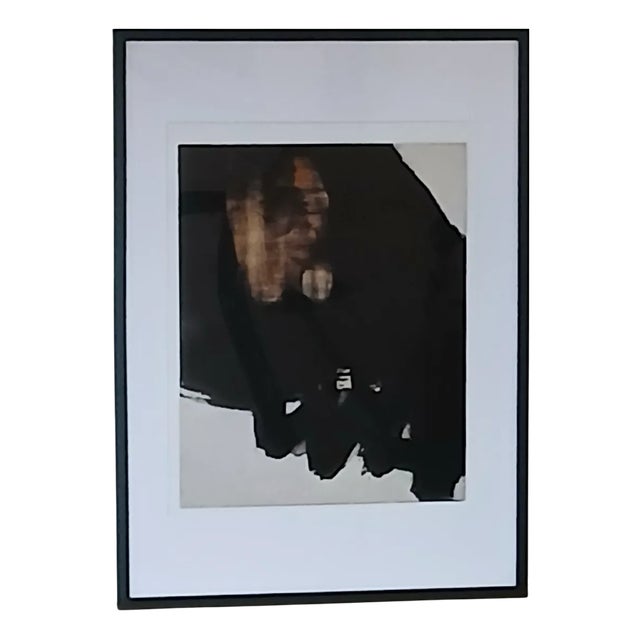 Pierre Soulages, After Peinture June 1, 1964, Print, Framed For Sale