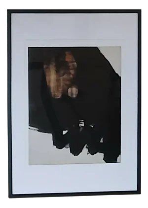 Pierre Soulages, After Peinture June 1, 1964, Print, Framed