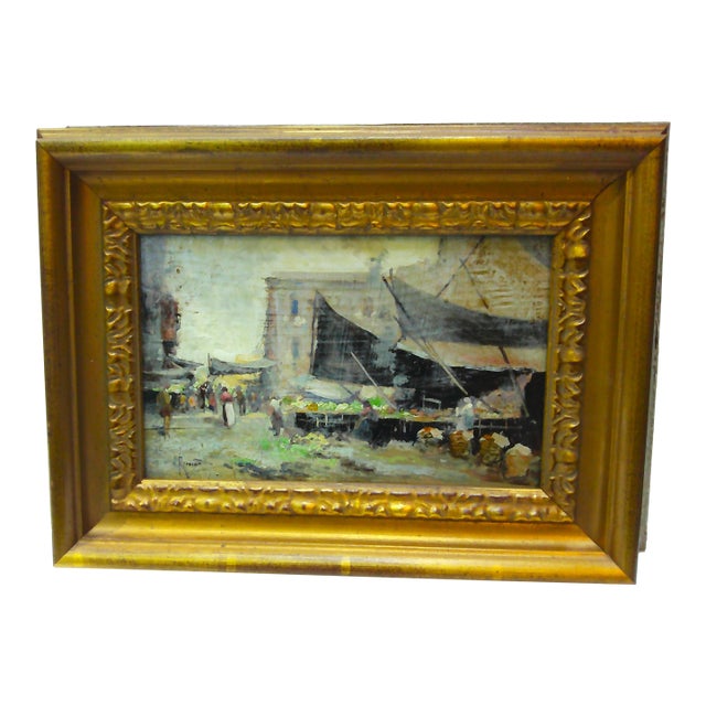 "2 Mercato N. Porta", Original Oil Painting For Sale