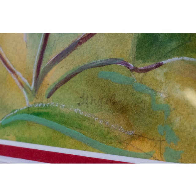 Traditional Framed Flower Watercolor Art "June Roses" For Sale - Image 3 of 7