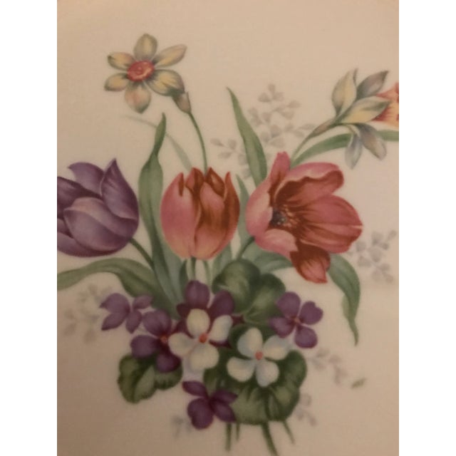 Traditional Vintage Botanical Accent Luncheon Plates Tatter of Trenton - Set of 12 For Sale - Image 3 of 7