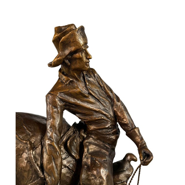 Inject high-octane energy and historic Western drama into your interior collection with this striking bronze sculpture,...