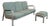 1950s Machine Age Industrial Aluminum Frame Sofa and Ottoman Set For Sale