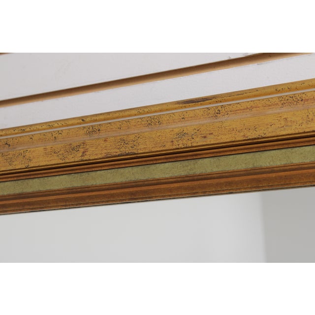Traditional Vintage Rectangular Gold Finish Mirror For Sale - Image 3 of 13