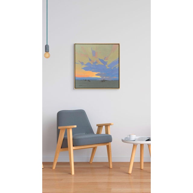 Contemporary Across Hope by Michael Magrin | Oil on linen Landscape with sunset and clouds. For Sale - Image 3 of 5
