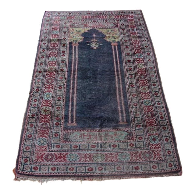 Antique Hand-Knotted Kazak Rug For Sale