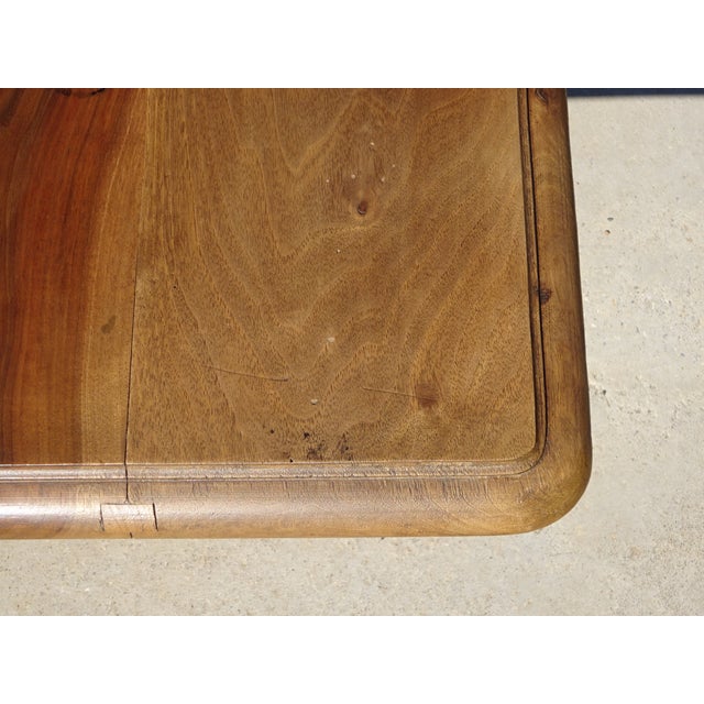 Wood Square Walnut Pedestal Table, 19th Century For Sale - Image 7 of 18