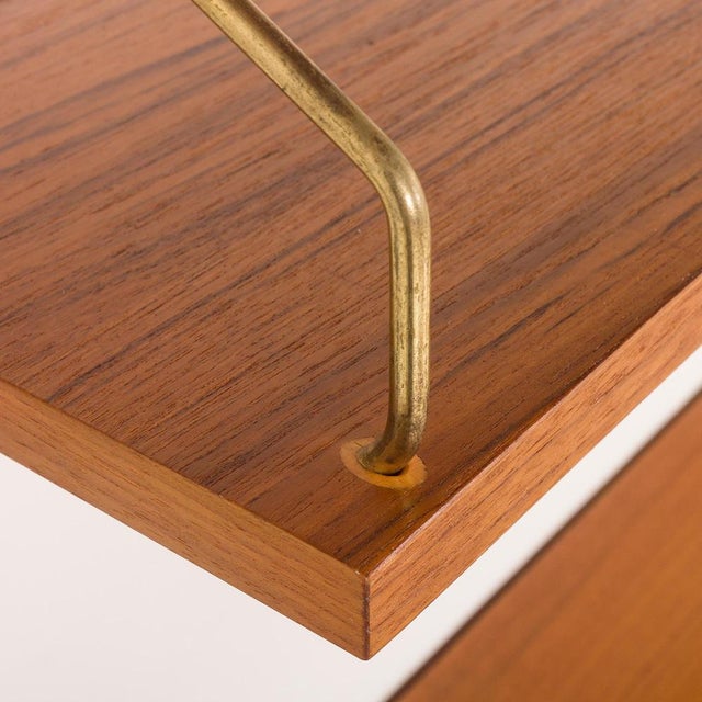 Teak Shleving Wall Unit with Bureau by Poul Cadovius for Cado,1960s For Sale - Image 14 of 18