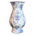 Hand Painted Blue & White Glass Vase For Sale