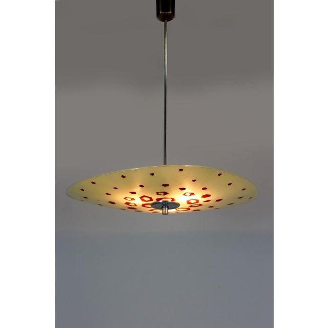 Large Vintage Czechoslovakian Opaline Glass Pendant Lights, 1970s, Set of 2 For Sale - Image 4 of 18