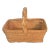 Vintage Woven Basket With Handle For Sale