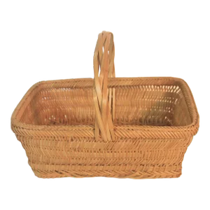 Vintage Woven Basket With Handle