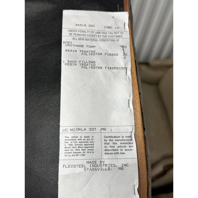 Flexsteel French Upholstered Fauteuil Armchair For Sale - Image 10 of 10