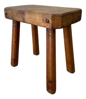 Rustic Farmhouse Chopping Block Table, 1956