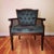 Boho Chic Vintage Cane Deep Emerald Green Velvet Barrel Chair For Sale - Image 3 of 5