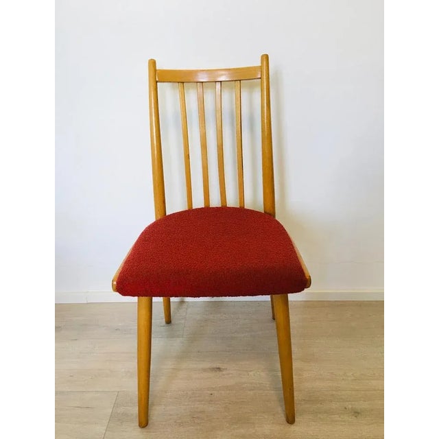 Set of Mid-Century Czech Light Blue Dining Chairs from TON For Sale - Image 15 of 16