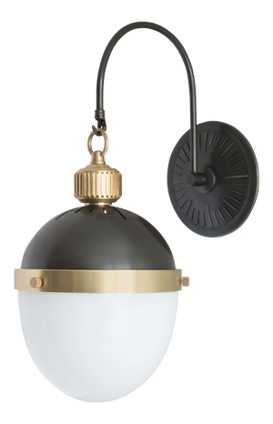 Regina Andrew Otis Sconce in Blackened Brass and Natural Brass
