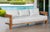 Paradiso Outdoor Solid Teak Wood Sofa - Light Gray Fabric For Sale - Image 12 of 12