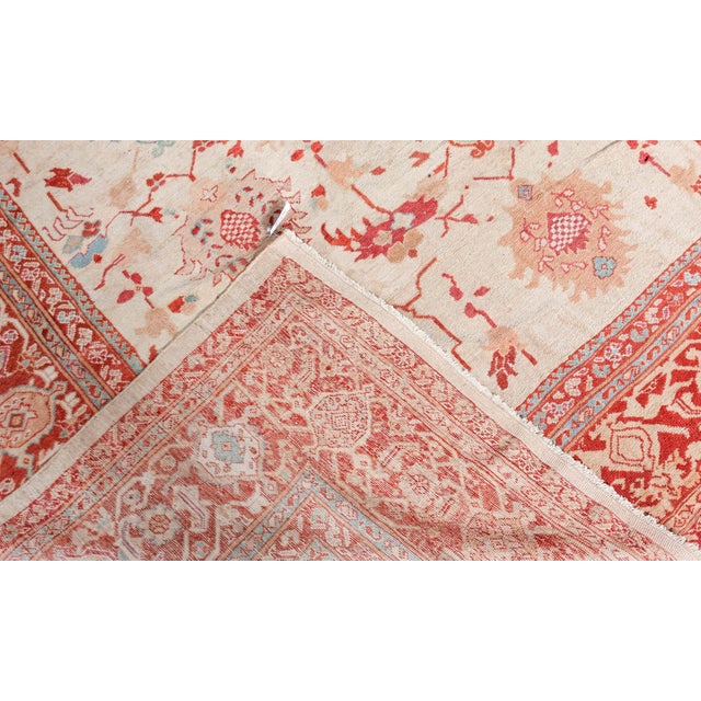 Authentic Persian Sultanabad Rug in Beige, Brown, Green, Red For Sale - Image 4 of 8