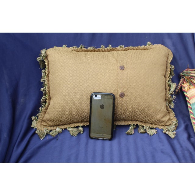 19 C. Italian Antique Fabric Chair Cushion For Sale - Image 4 of 5