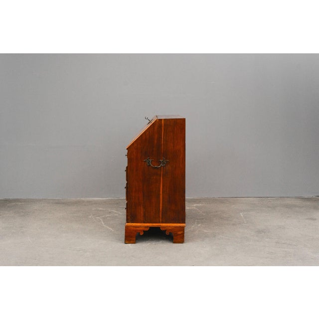 Brown Biedermeier Slant-folding Secretary Desk For Sale - Image 8 of 18