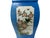 Chinese Bright Blue White Window Scenery Graphic Square Porcelain Vase For Sale - Image 10 of 17
