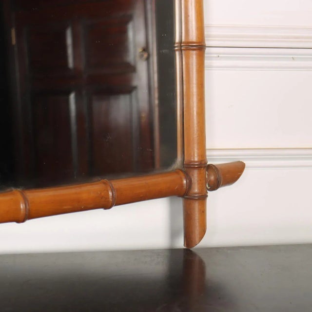 French Faux Bamboo Mirror, 1890s For Sale - Image 5 of 6