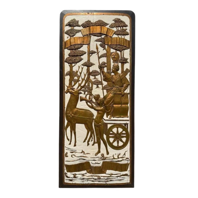 Italian Italian Parcel Gilt Wall Panels, a Pair For Sale - Image 3 of 4