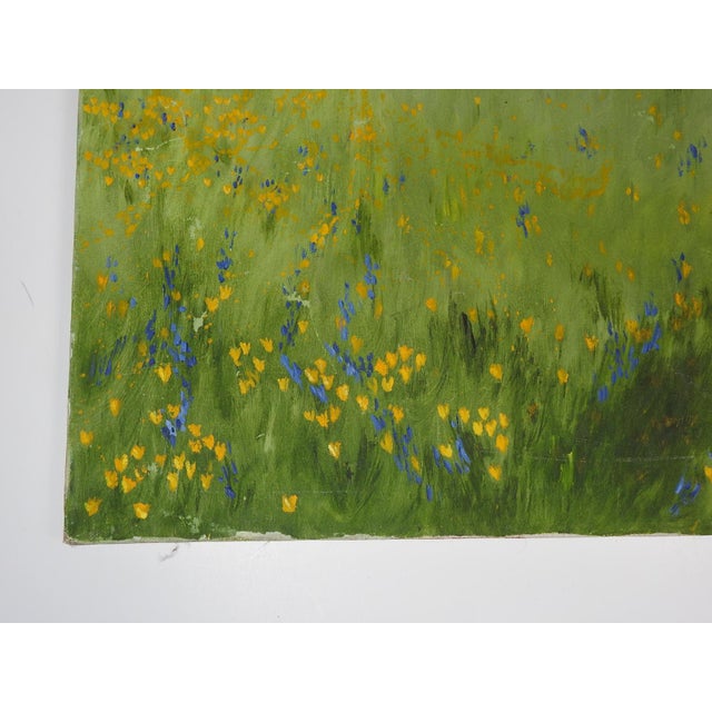 1970s 1974 Mountain Wildflower Valley Landscape Painting For Sale - Image 5 of 10