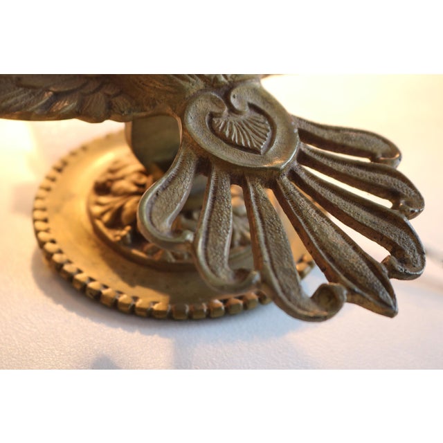 Antique Brass Eagle Wall Sconces, 1890s, Set of 2 For Sale - Image 13 of 15