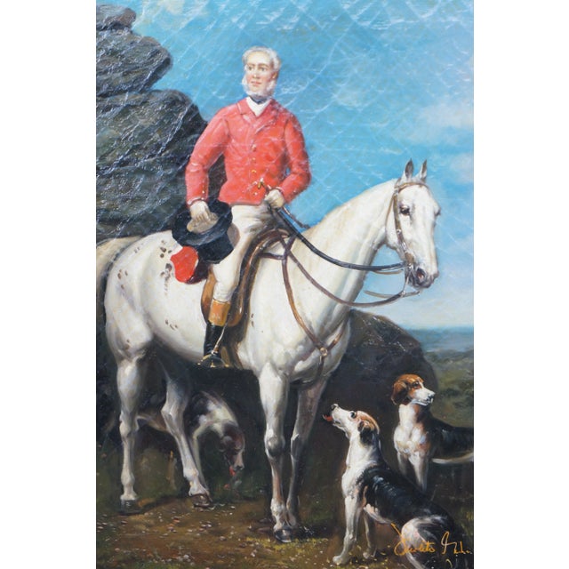 Portrait Painting Charles Trelawny Master of Dartmoor Hunt After Francis Grant For Sale - Image 4 of 12