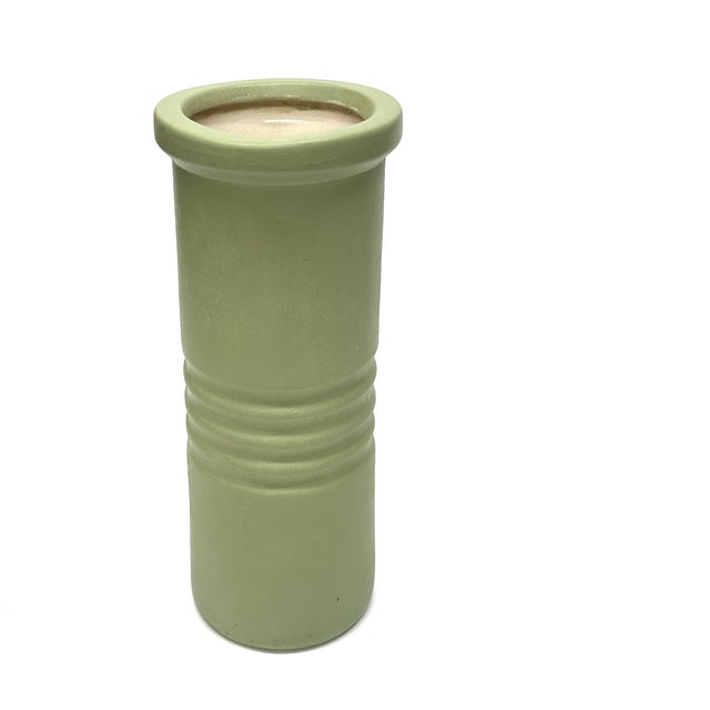 Mid-Century Modern Turquoise & Olive Artisanal Chunky Pottery Vessel Curation - Group of 6 For Sale - Image 3 of 16