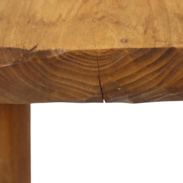 Brutalist Rustic Wood Milking Stool, 1950s For Sale - Image 9 of 18