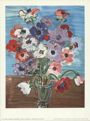 1975 "Bouquet d'Anemones" Collection Particuliere Raoul Dufy Poster
