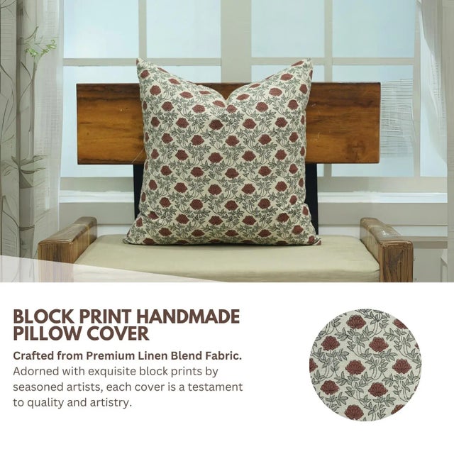 Add a graceful accent to your space with the Fabdivine Khubsurat Print Cushion Cover, a celebration of refined pattern and...